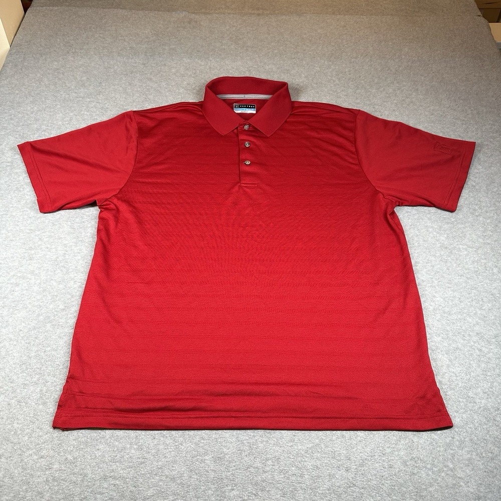 PGA TOUR Airflux Golf Polo Shirt Mens XL Red Performance Mesh Athletic